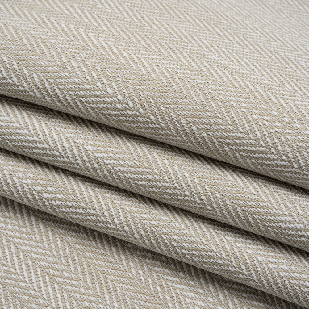 Recycled Polyester Home Decor Twill - Linen Herringbone - British Imported