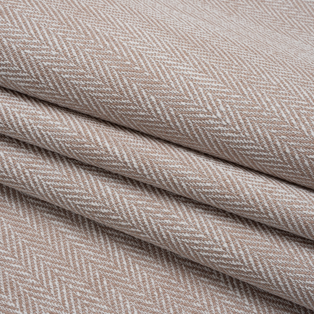 Recycled Polyester Home Decor Twill - Shell Herringbone - British Imported