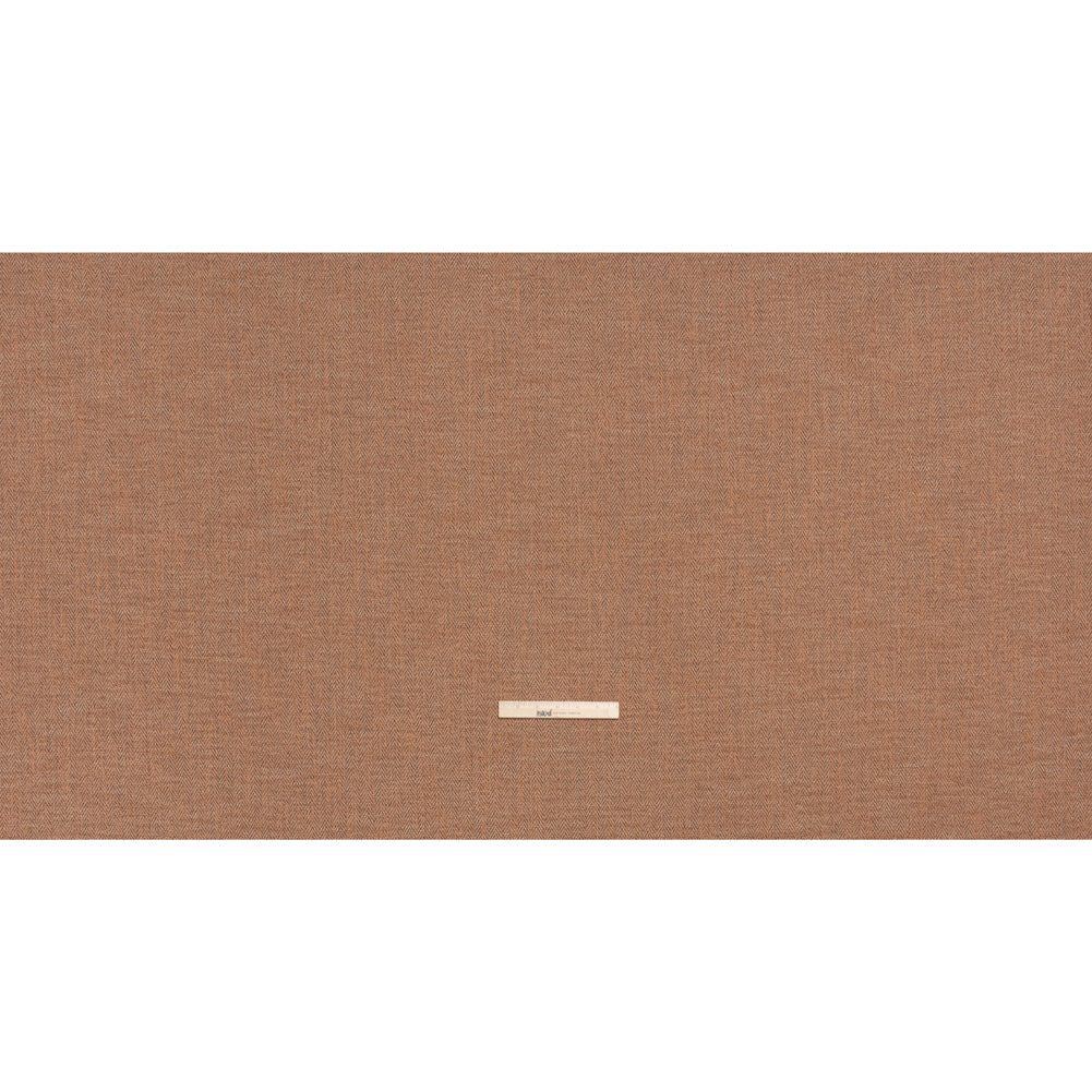 Recycled Polyester Home Decor Twill - Terracotta Herringbone - British Imported
