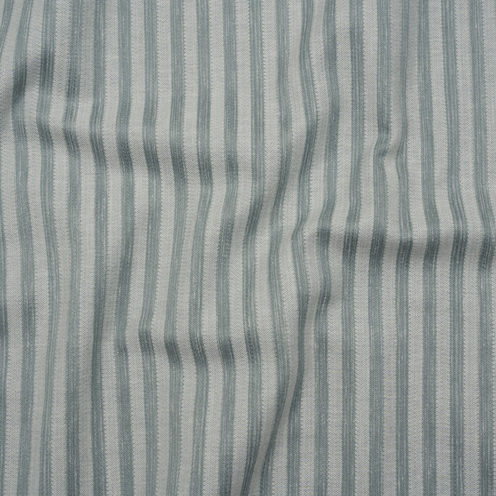 Cotton Blend Home Decor Jacquard - Bluebell Stripes - British Imported