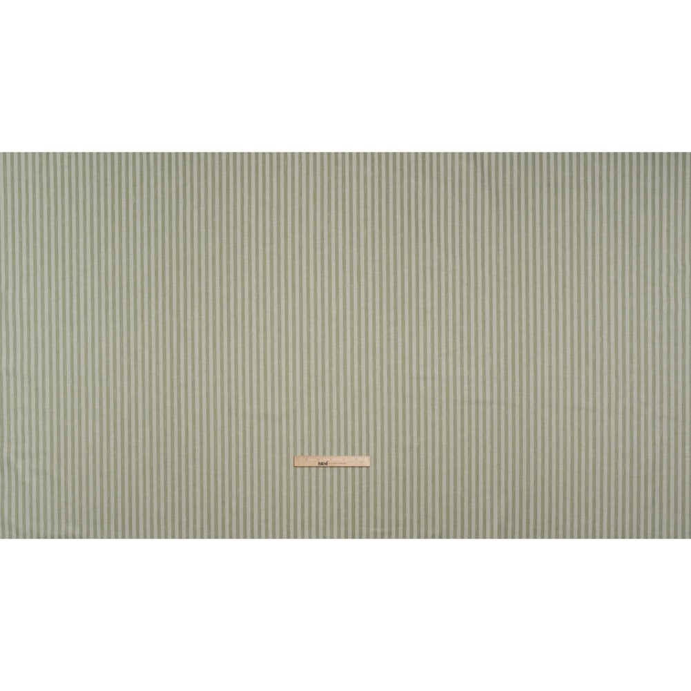 Cotton Blend Home Decor Jacquard - Sage Stripes - British Imported