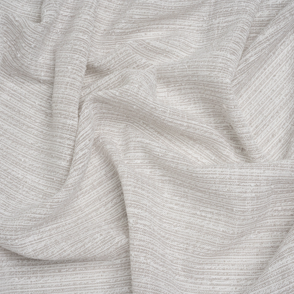 Slubbed Double Wide Drapery Sheers Woven Fabric - Pebble - British Imported