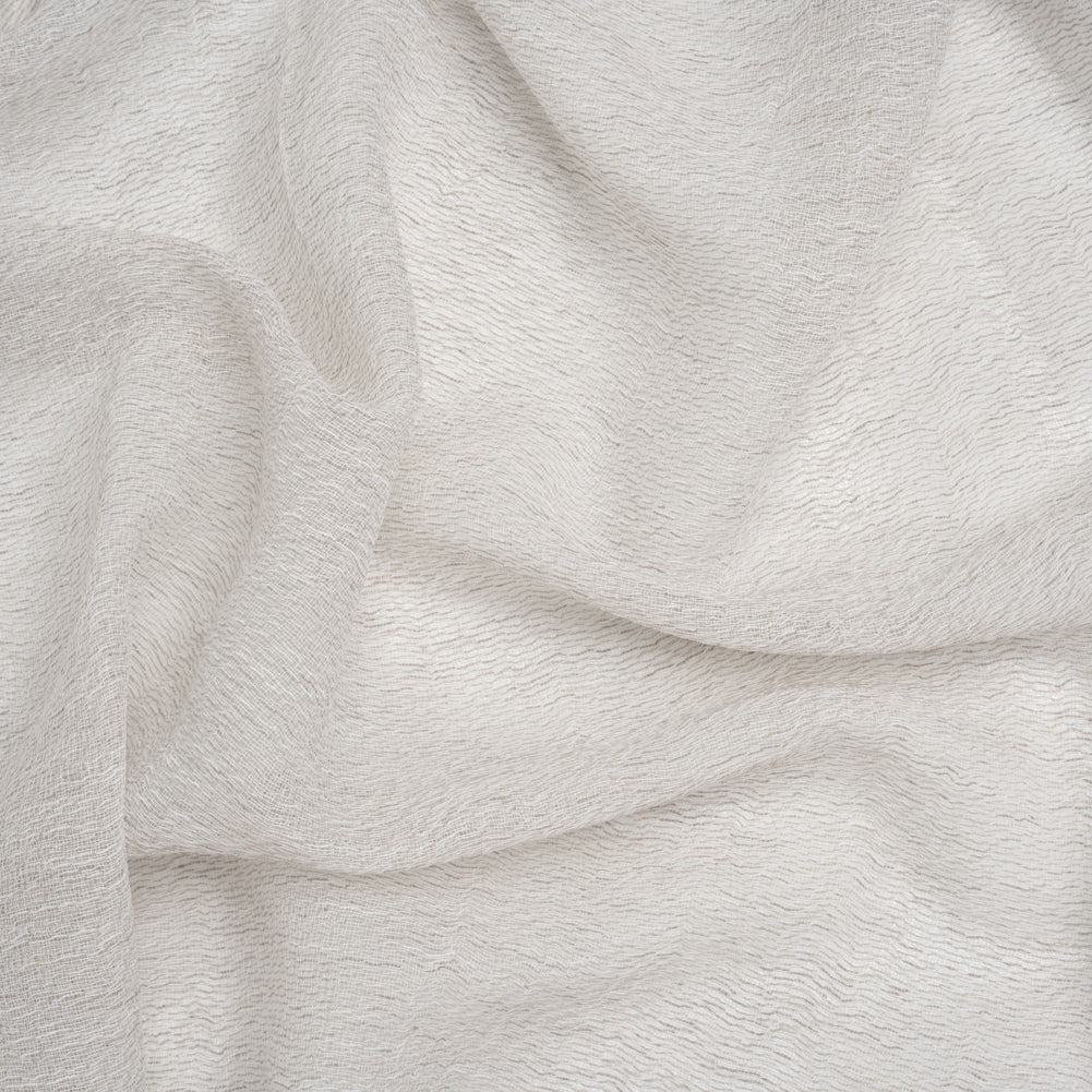 Wrinkled Look Loosely Woven Double Wide Drapery Sheers Fabric - Pebble - British Imported