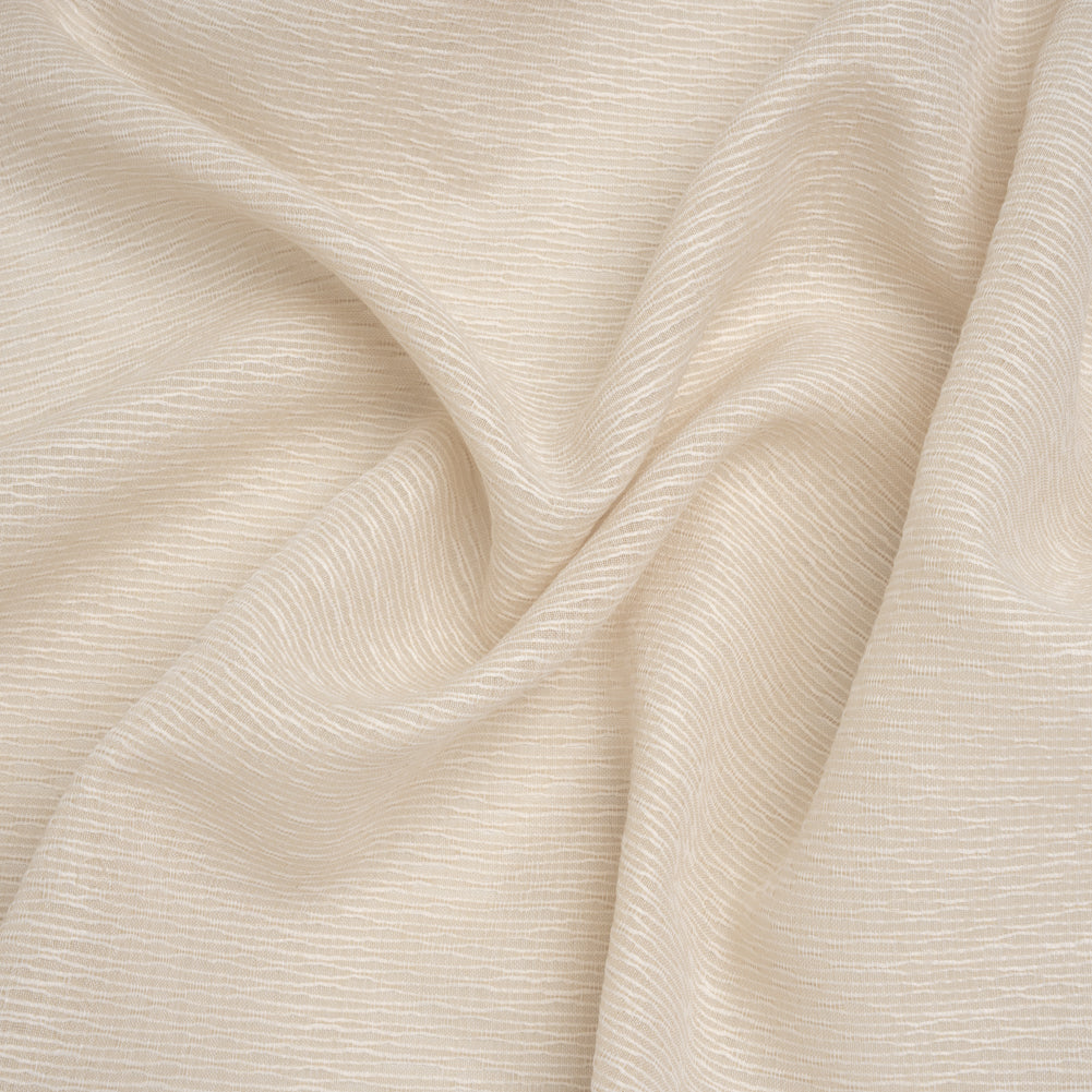 Corded Double Wide Drapery Sheers Fabric - Sand Abstract Texture - British Imported