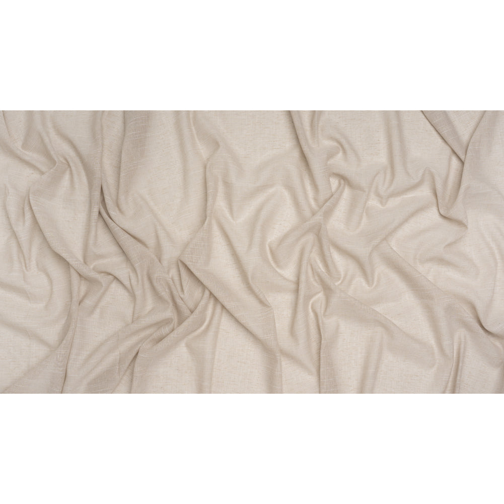 Slubbed Cotton and Linen Double Wide Drapery Sheers Fabric - Smoke Heathered - British Imported