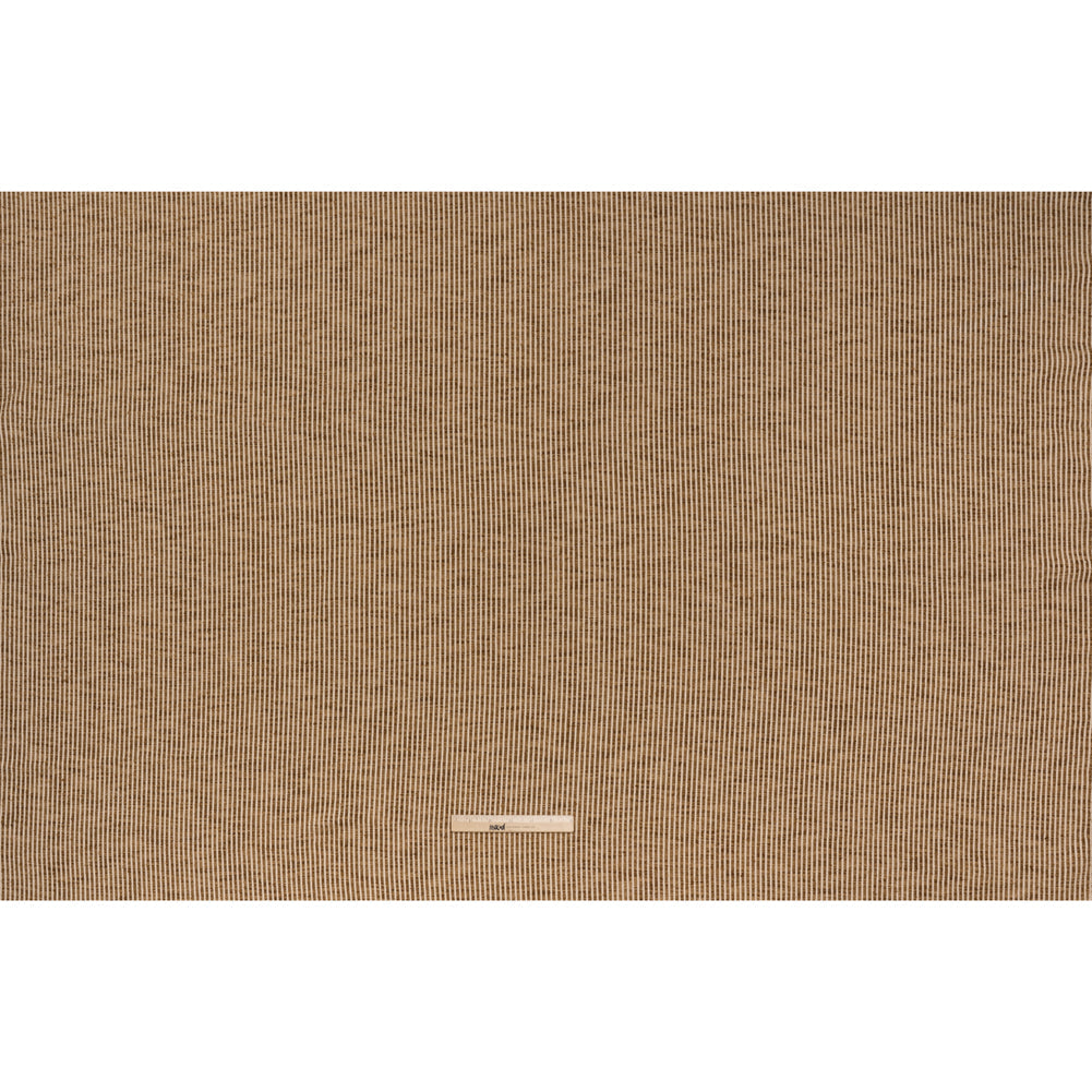 Polyester Boucle Woven - Caramel Stripes - British Imported