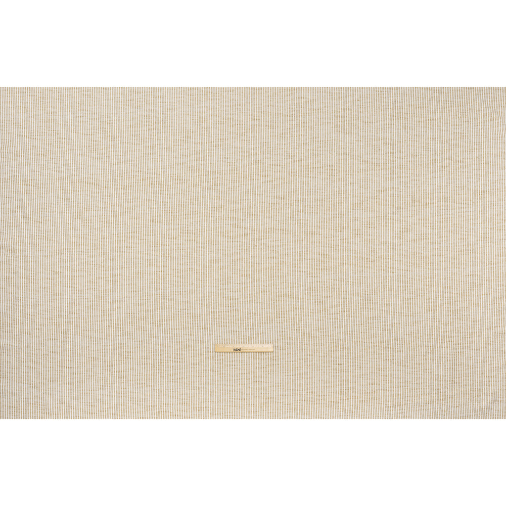Polyester Boucle Woven - Oatmeal Stripes - British Imported