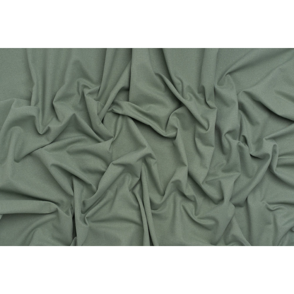 Brushed Cotton and Linen Woven - Aqua - British Imported