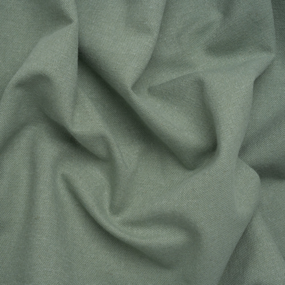 Double Wide Brushed Cotton and Linen Woven - Aqua - British Imported