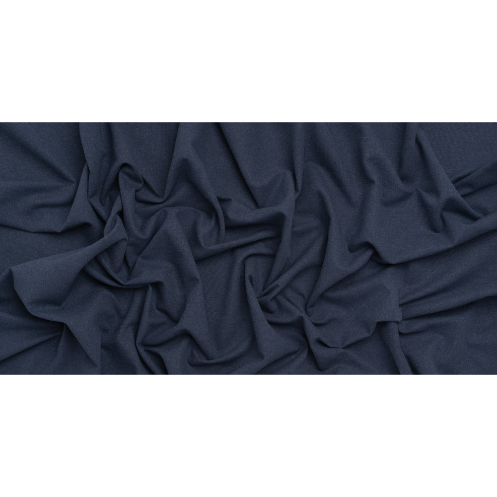 Double Wide Brushed Cotton and Linen Woven - Indigo - British Imported