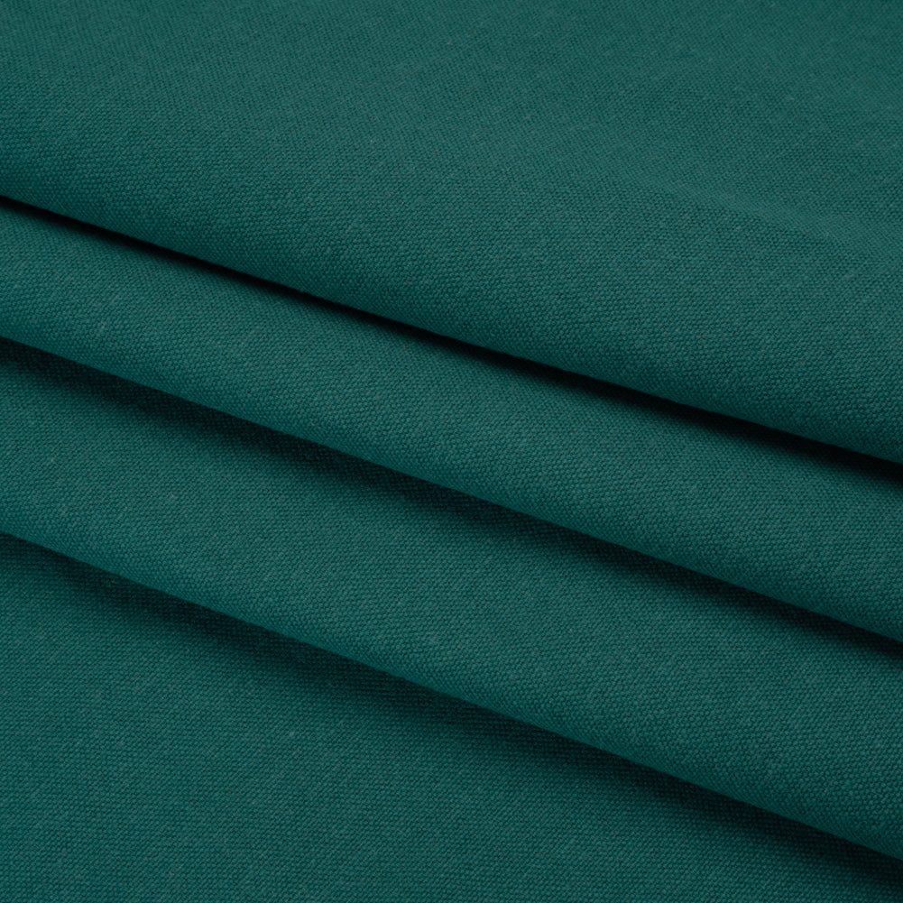 Double Wide Brushed Cotton and Linen Woven - Kingfisher - British Imported
