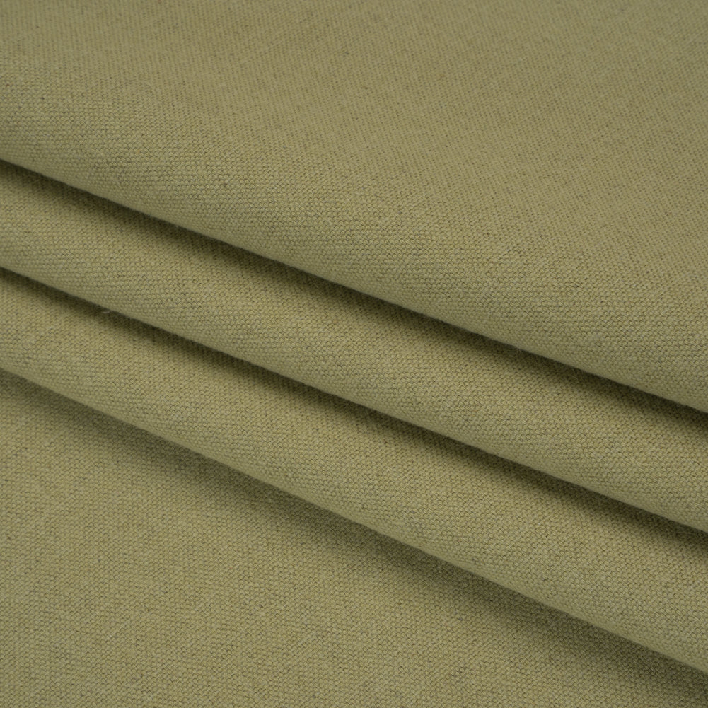 Double Wide Brushed Cotton and Linen Woven - Leaf - British Imported
