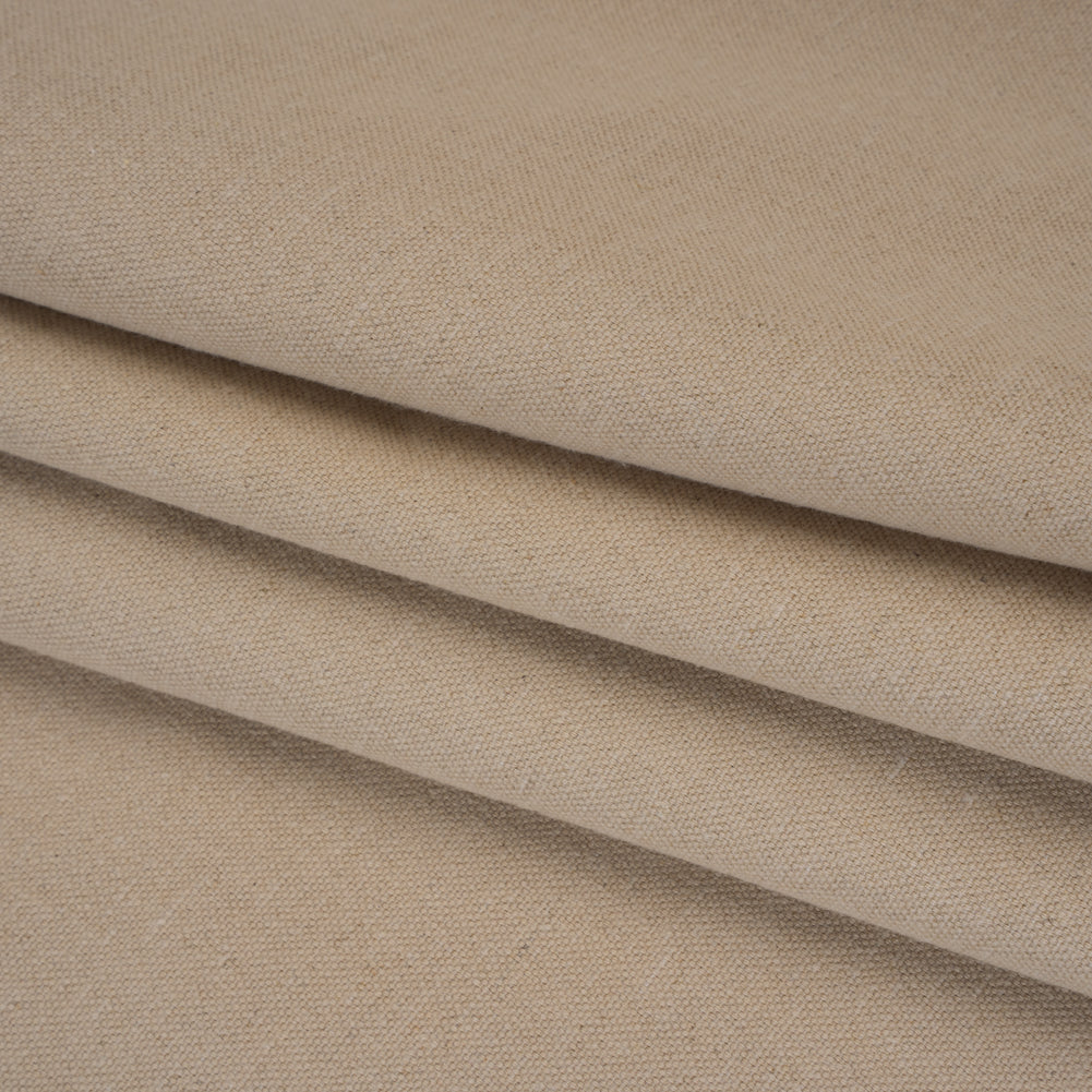 Brushed Cotton and Linen Woven - Putty - British Imported