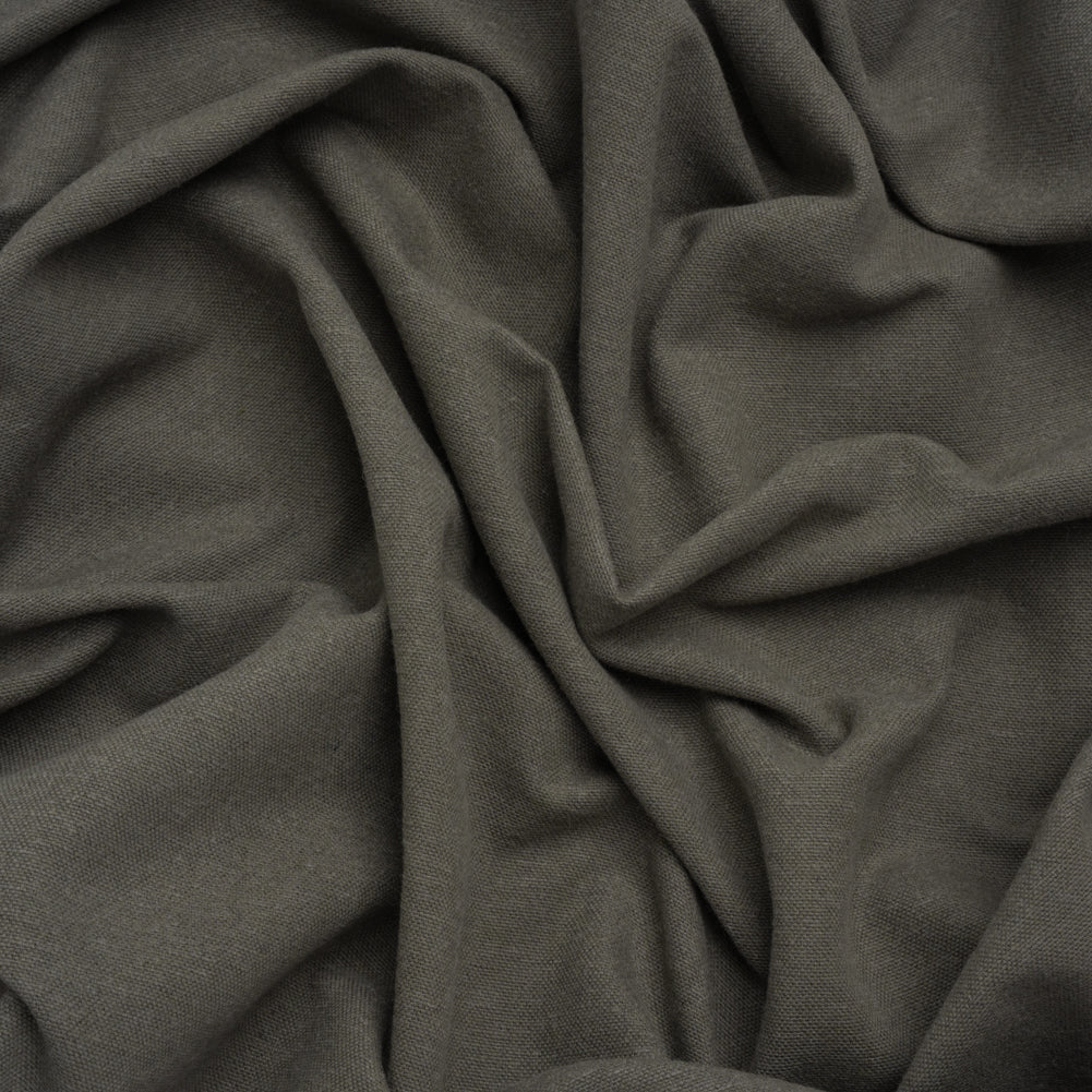 Double Wide Brushed Cotton and Linen Woven - Slate - British Imported