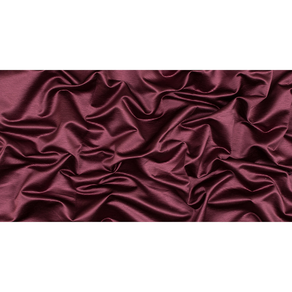Luminous Textural Polyester Woven - Mulberry - British Imported