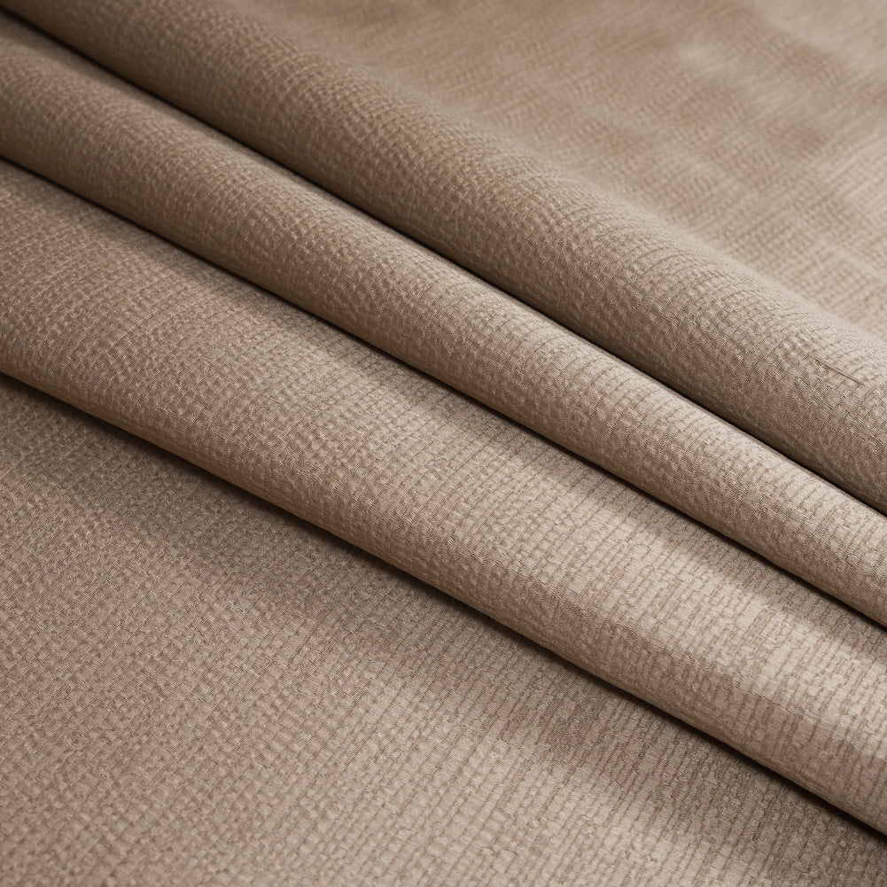 Luminous Textural Polyester Woven - Cashew - British Imported