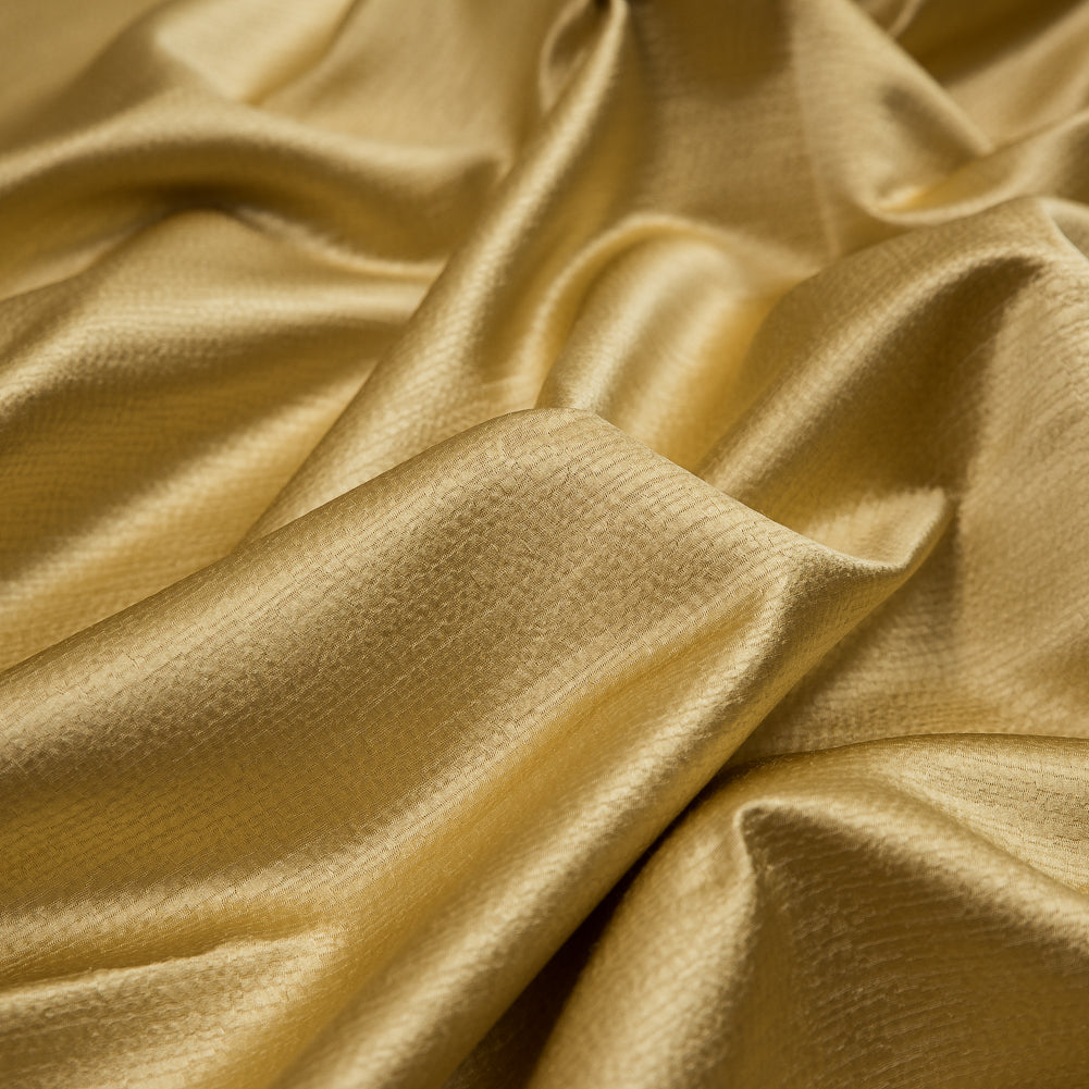 Luminous Textural Polyester Woven - Buttercup - British Imported