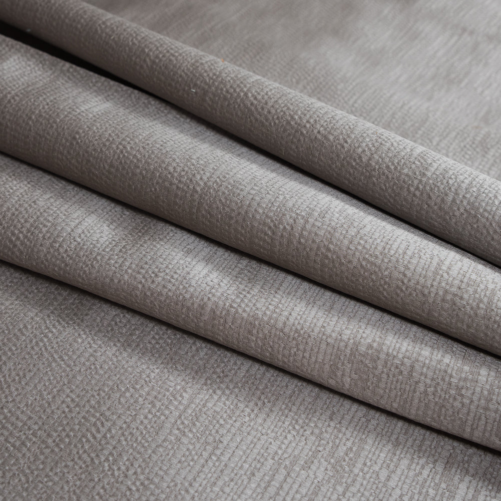 Luminous Textural Polyester Woven - Fog - British Imported
