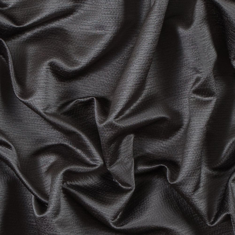 Luminous Textural Polyester Woven - Mercury - British Imported