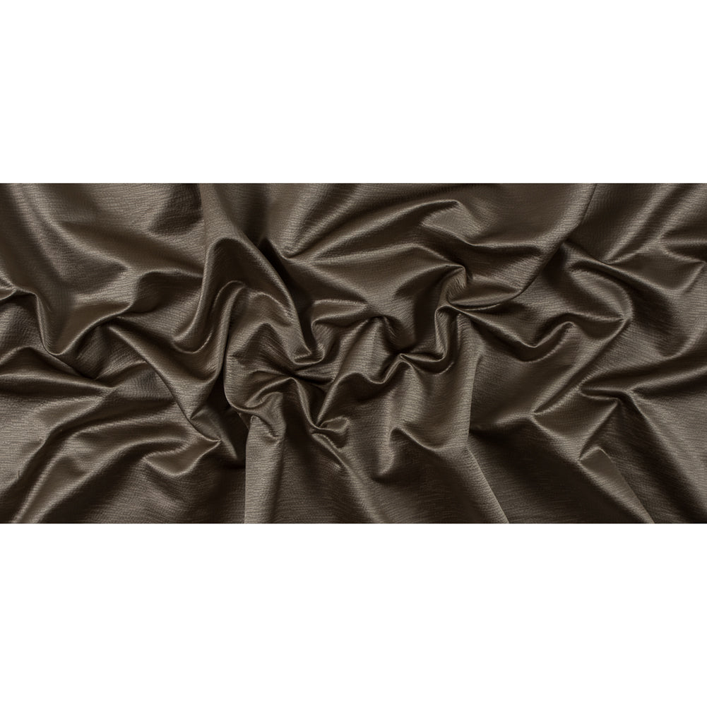 Luminous Textural Polyester Woven - Otter - British Imported