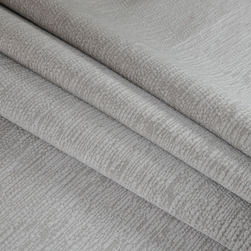 Luminous Textural Polyester Woven - Dove - British Imported