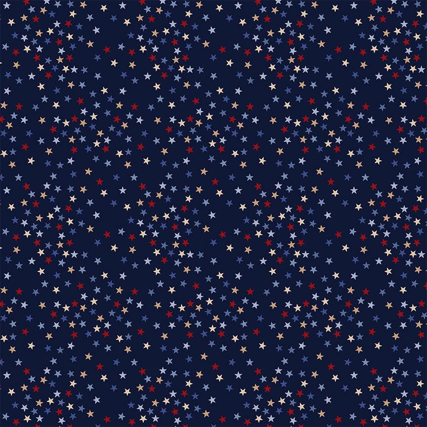 Cotton Fabric Admiral Stars Path to Freedom 44/45"