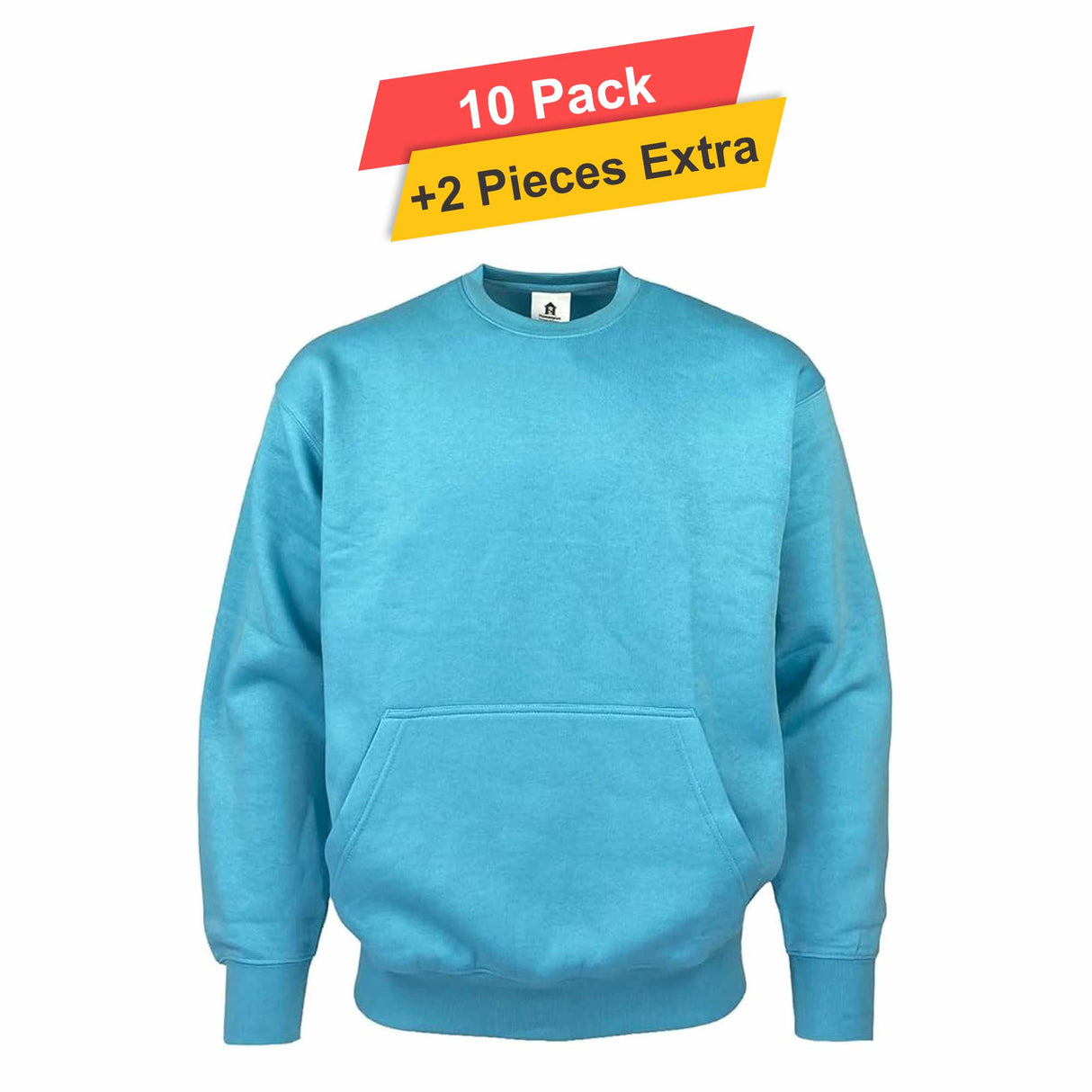 Fleece Pullover Sweatshirt - 10 Pack - 7.62oz/yd2 - 100% Polyester