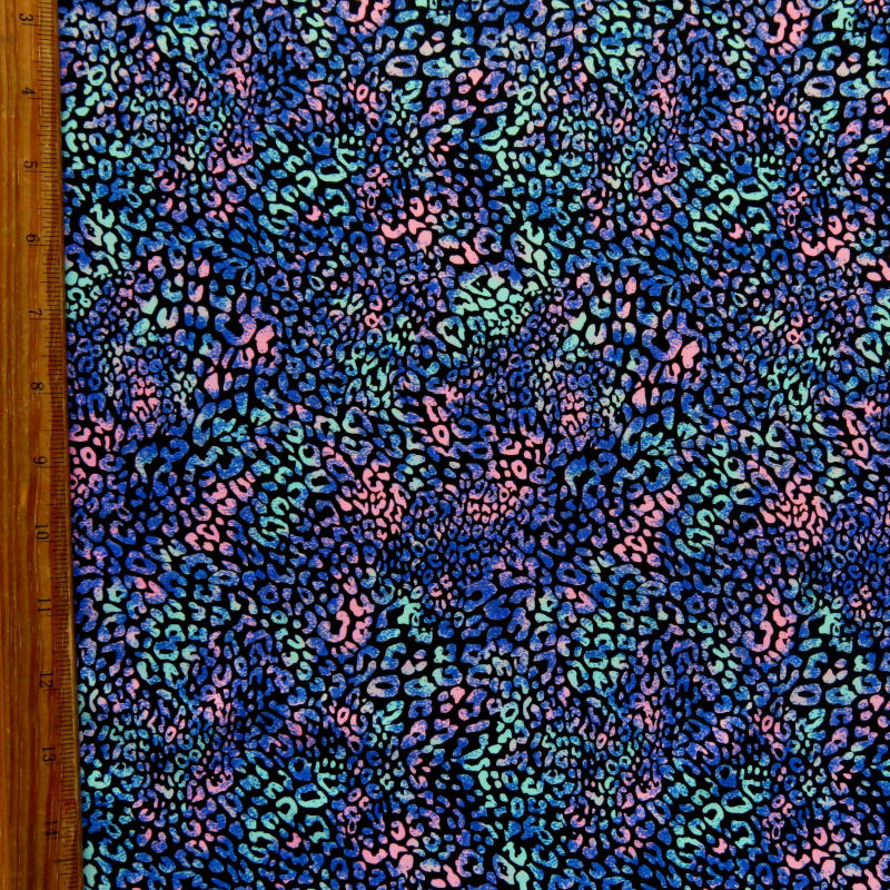 Swim Knit Nylon Spandex Air Brush Leopard