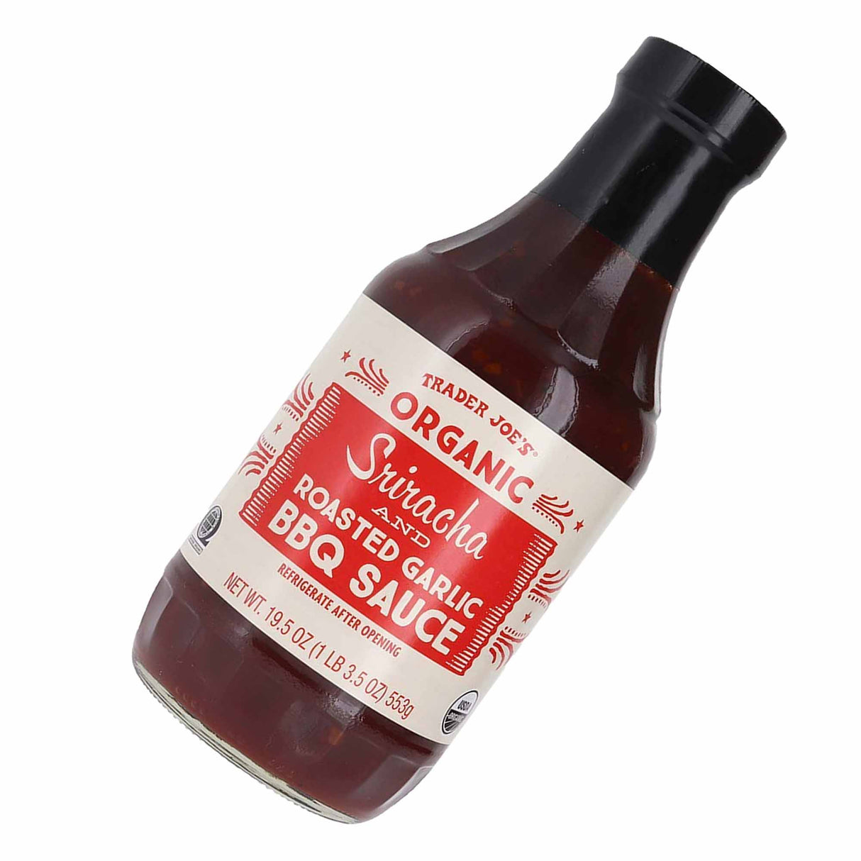 Trader Joe's Organic Sriracha and Roasted Garlic BBQ Sauce Bundle | 19.5 oz