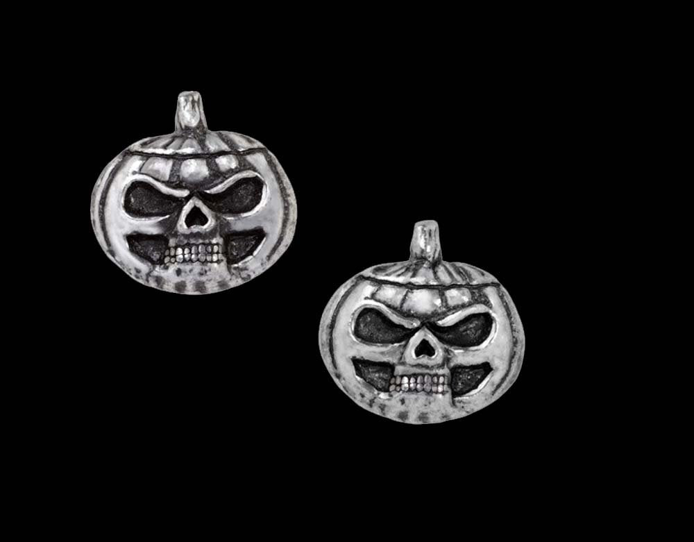 Pumpkin Skull - Studs
