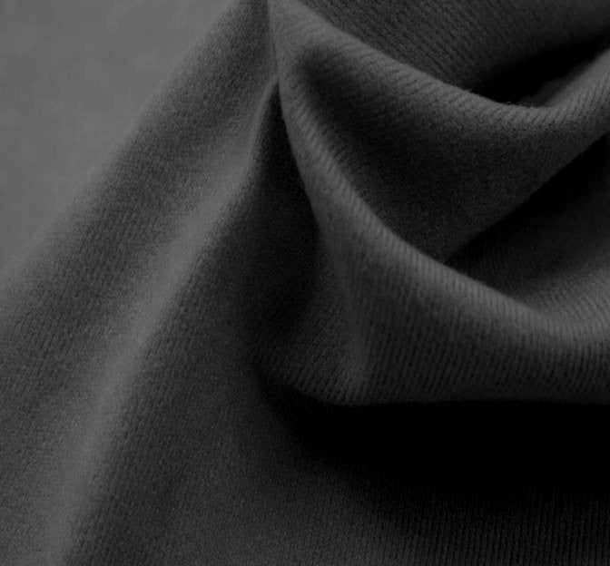 Alova Suede Polyester Fabric - Black, 58/60" Width