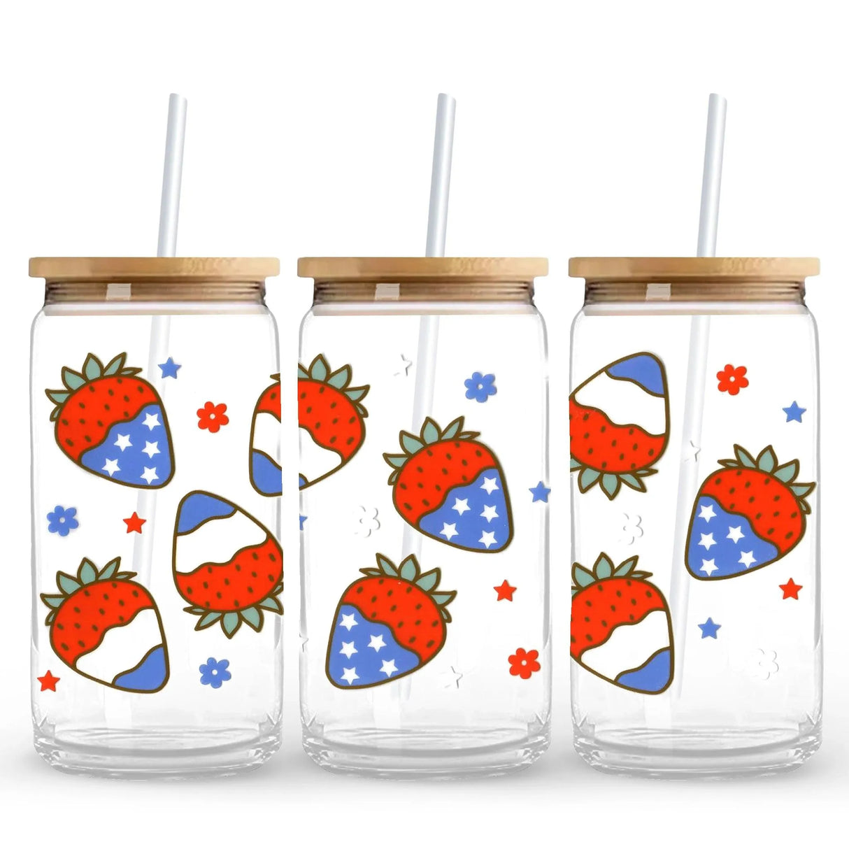 UV DTF Wrap - Americana Strawberry (9.7" x4.3")