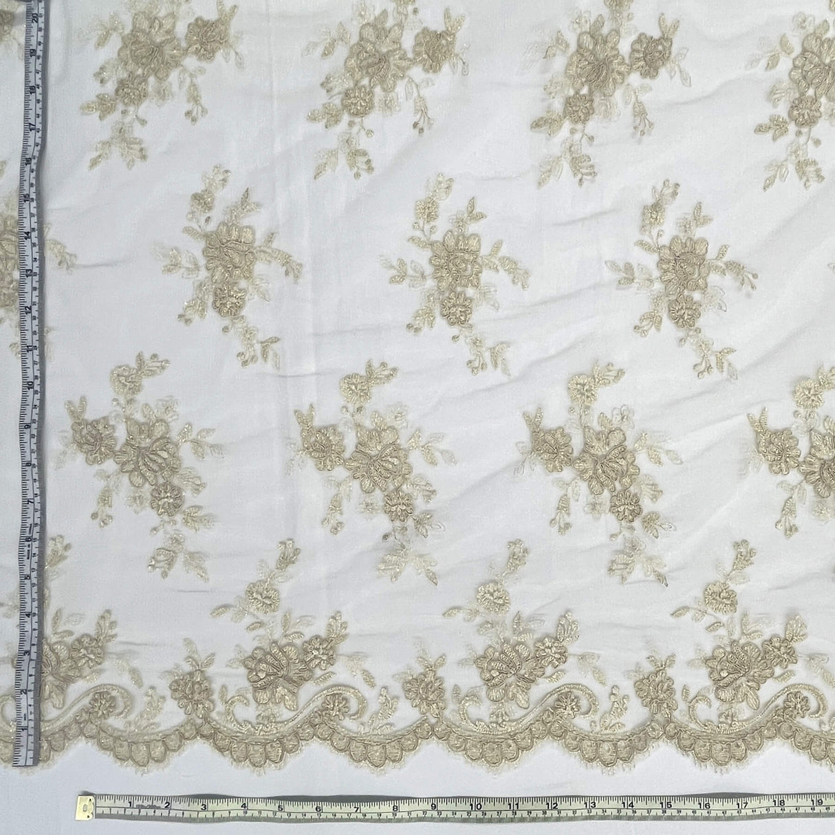 Corded Embroidered Lace Mesh