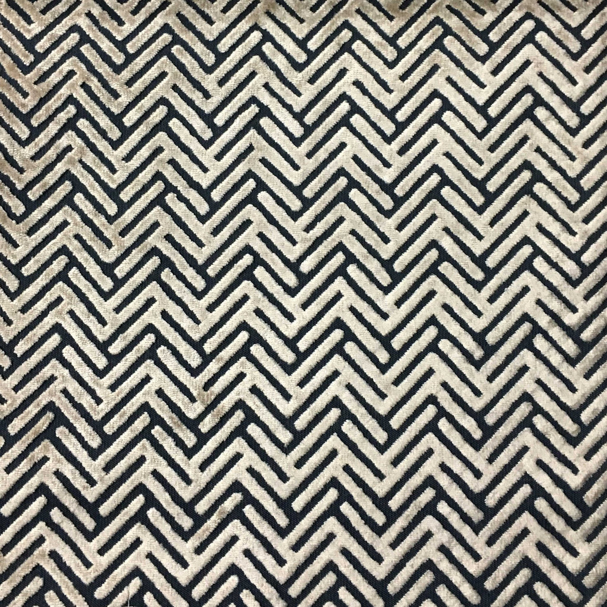 Burnout Velvet Upholstery Fabric Starlet Geometric Arrow Pattern