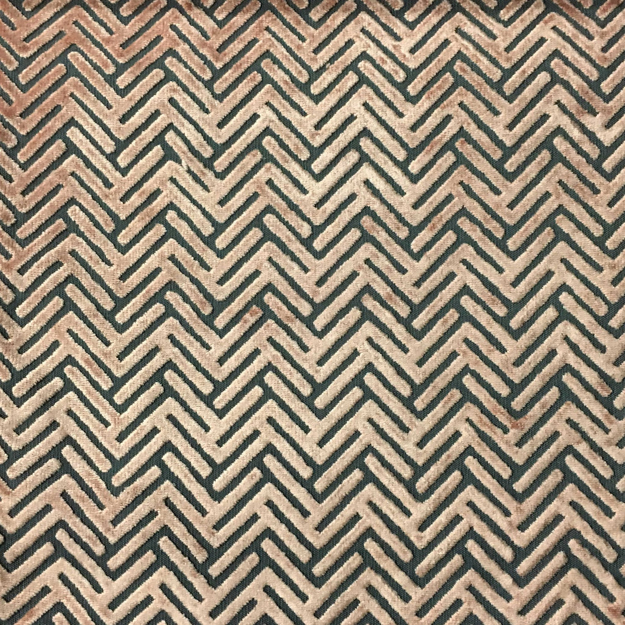 Burnout Velvet Upholstery Fabric Starlet Geometric Arrow Pattern