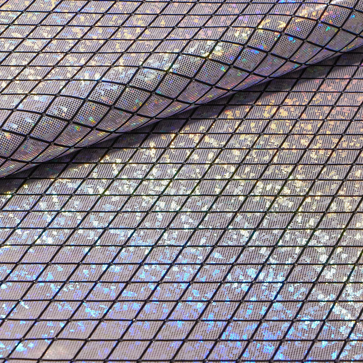 Foiled Spandex Argyle Shattered Glass