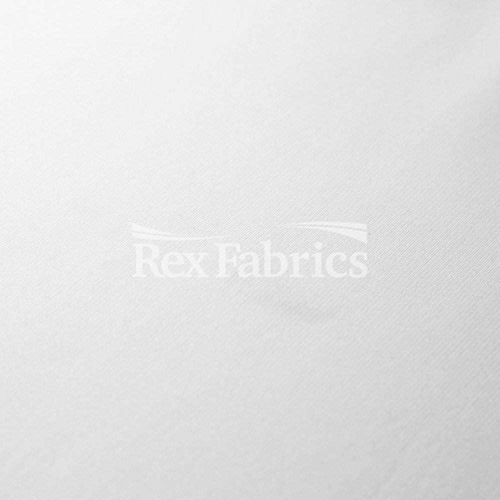 Athletic DK Heavy Polyester Spandex Fabric - White Solid, 58/60" Width, 410 GSM (1 Yard)