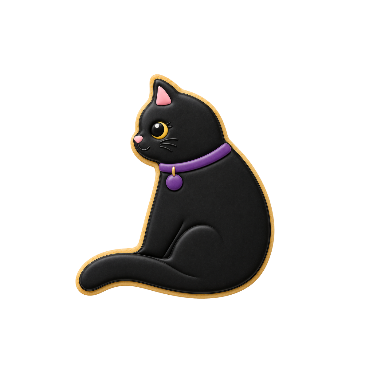 Curled Cat Cookie Cutter 3.75" B0970