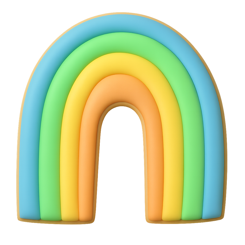 Rainbow Horseshoe Cookie Cutter 4.5 in B1162