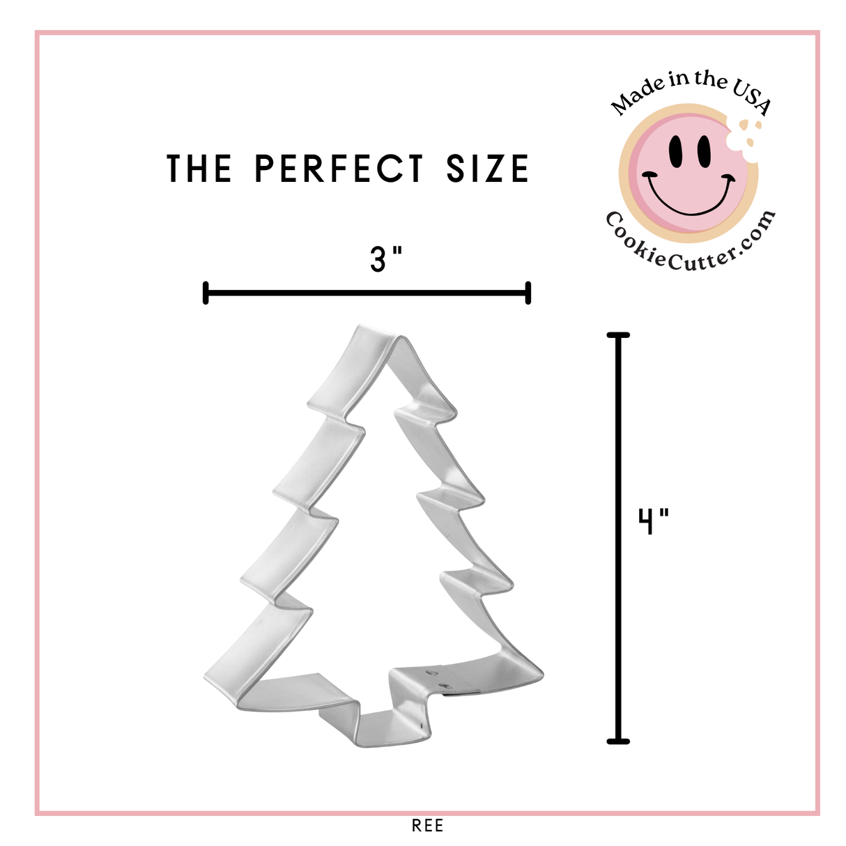 Christmas Tree Cookie Cutter 4 in B1266