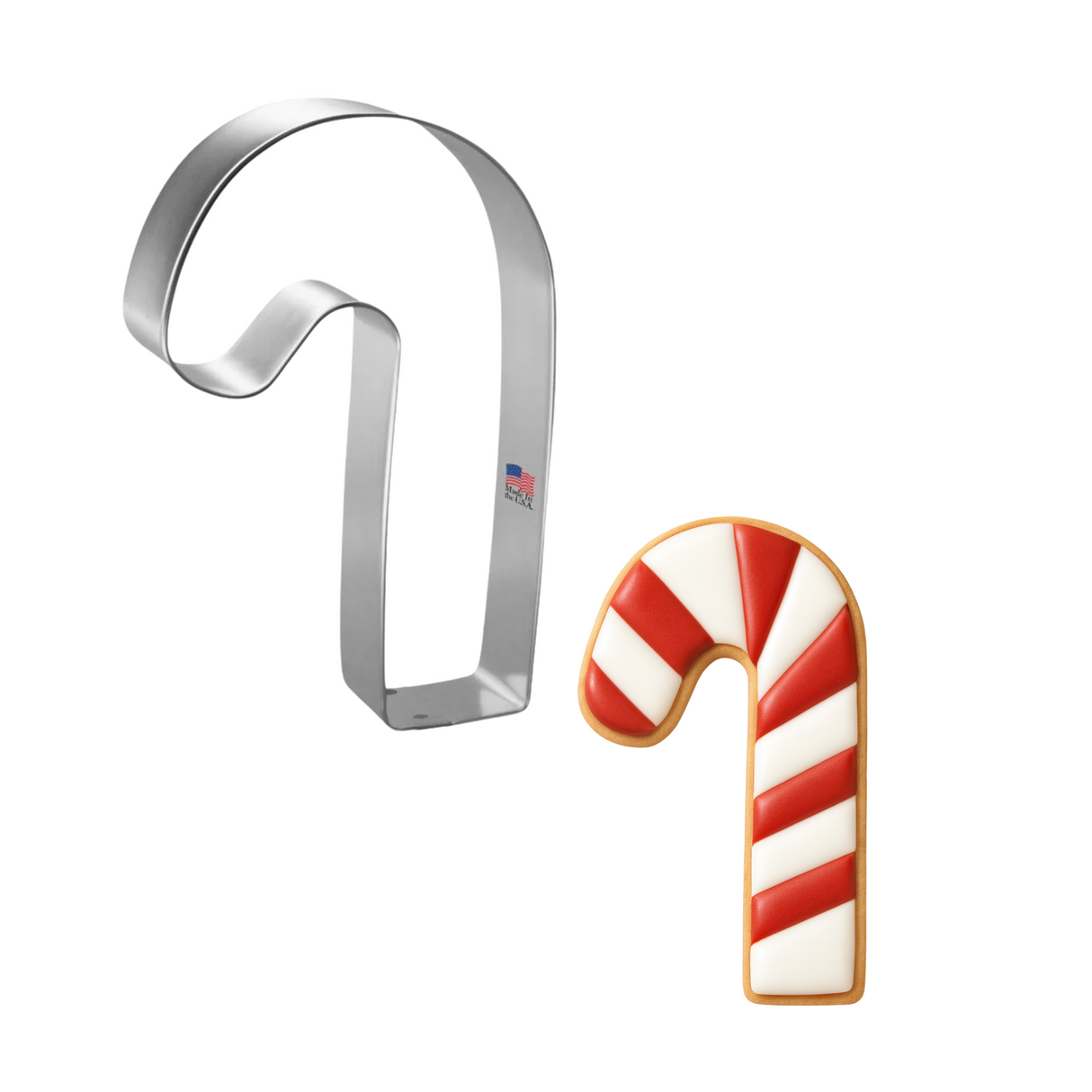 Candy Cane Cookie Cutter 4.75 in B1268