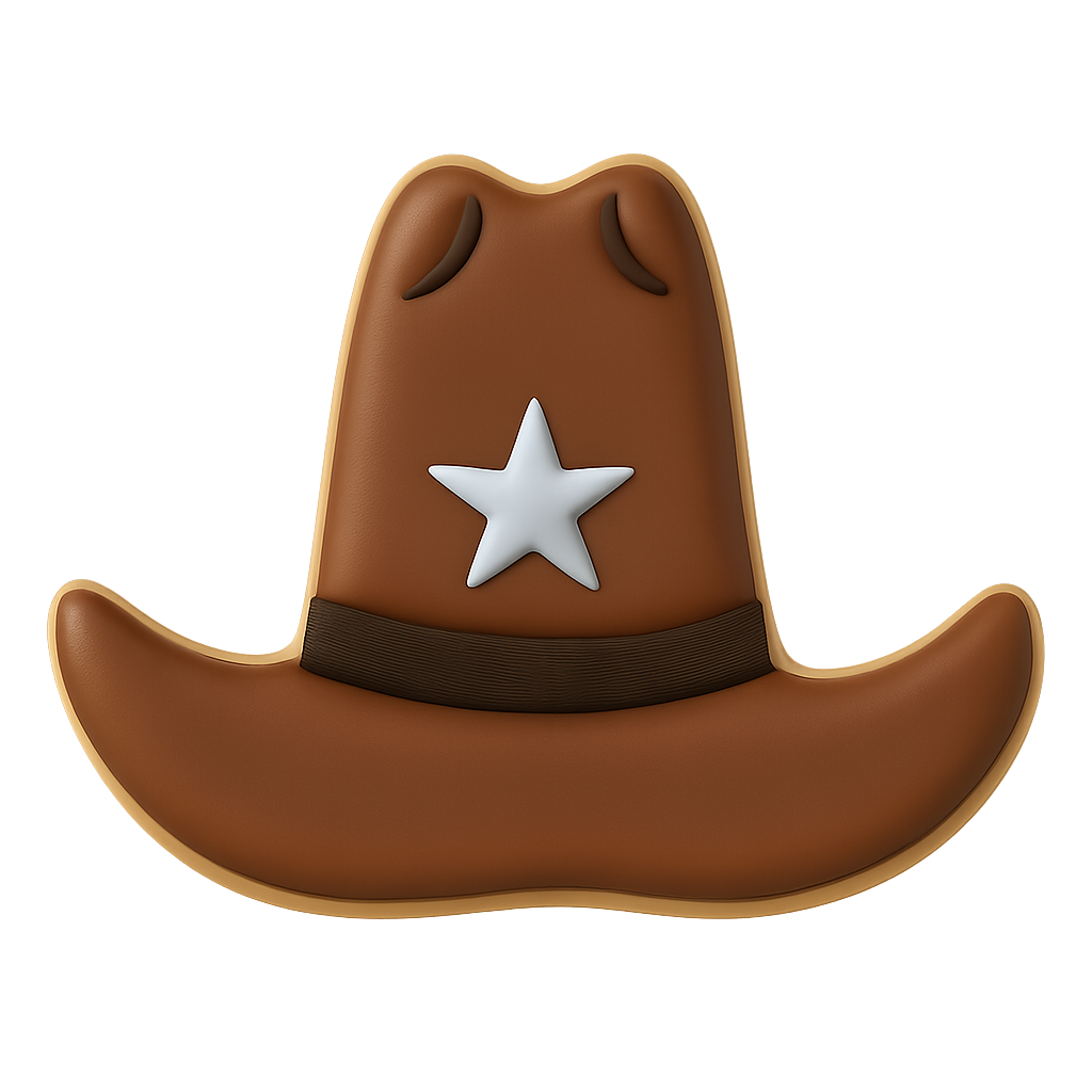 Cowboy Hat Cookie Cutter 3.5 in B1294