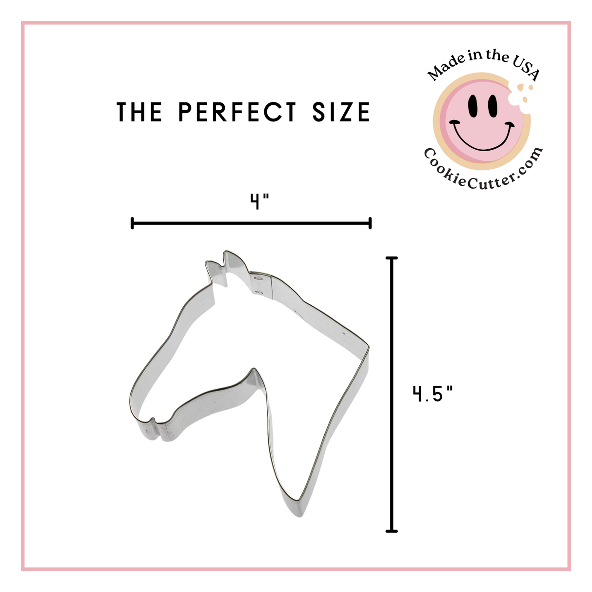 Horse Head Cookie Cutter 4.5 in B1324