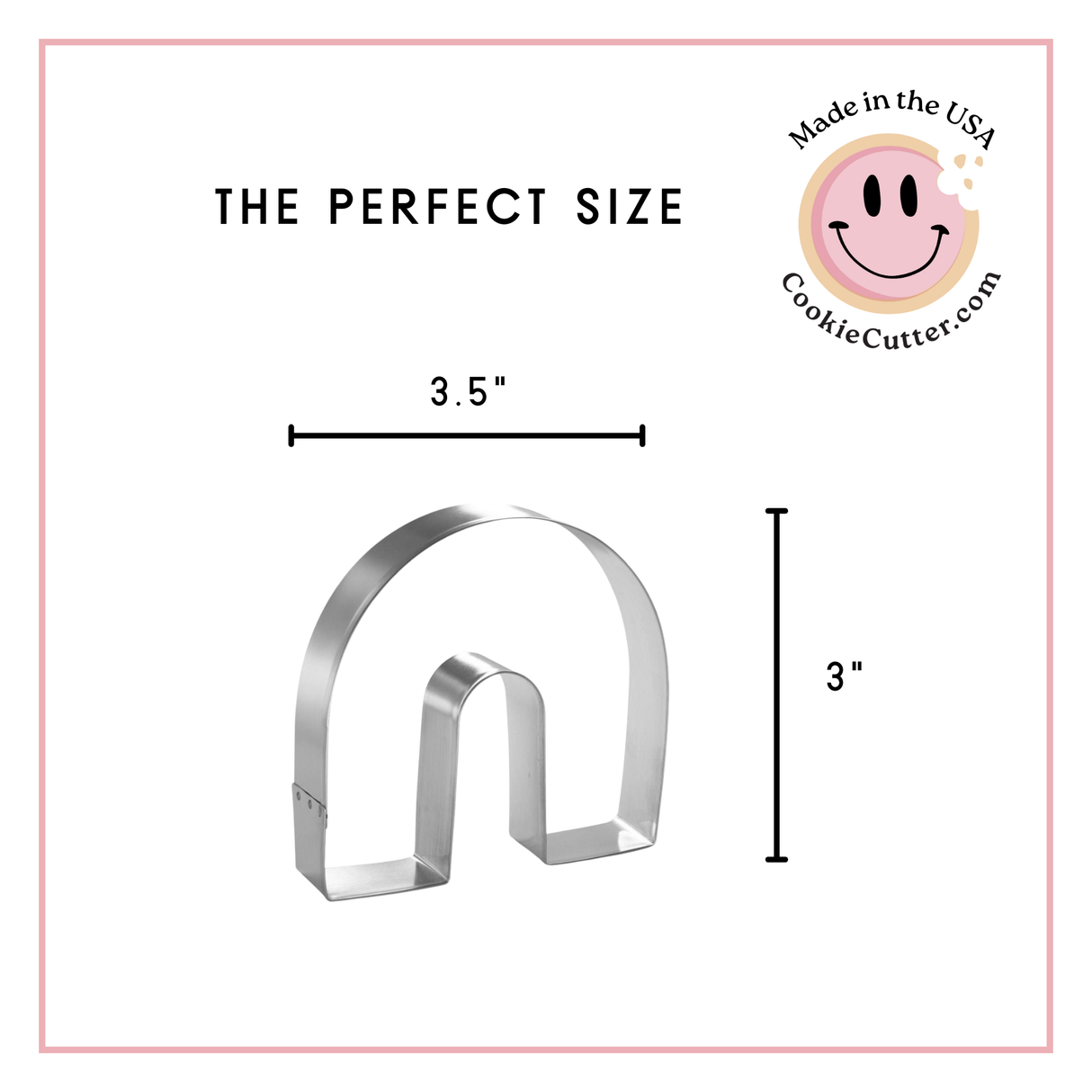 Rainbow Horse Shoe Cookie Cutter 3 in B1326