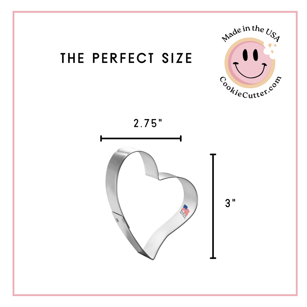 Love Heart Cookie Cutter 3 in B1461