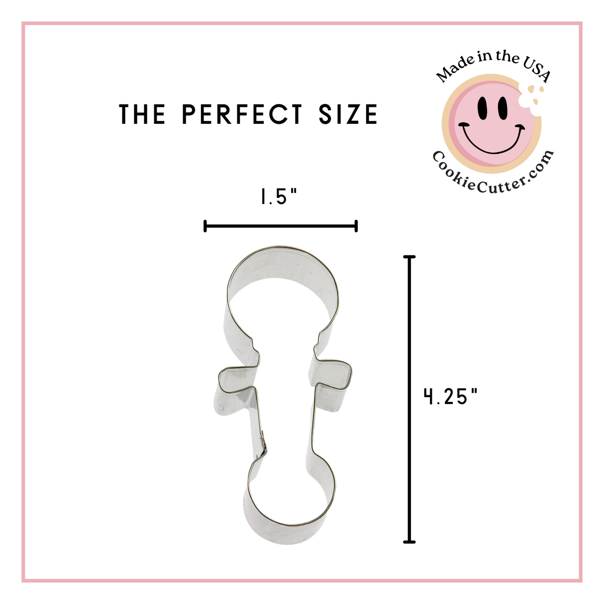 Baby Rattle Cookie Cutter 4.25 in B1462