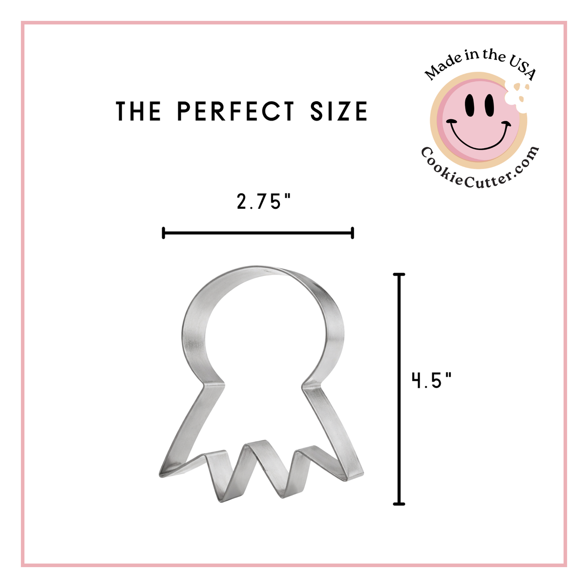 Prize Ribbon Cookie Cutter 4.5 in B1484