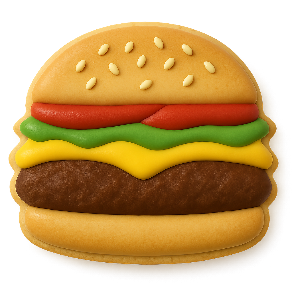 Hamburger Cookie Cutter 3.75 in B1526