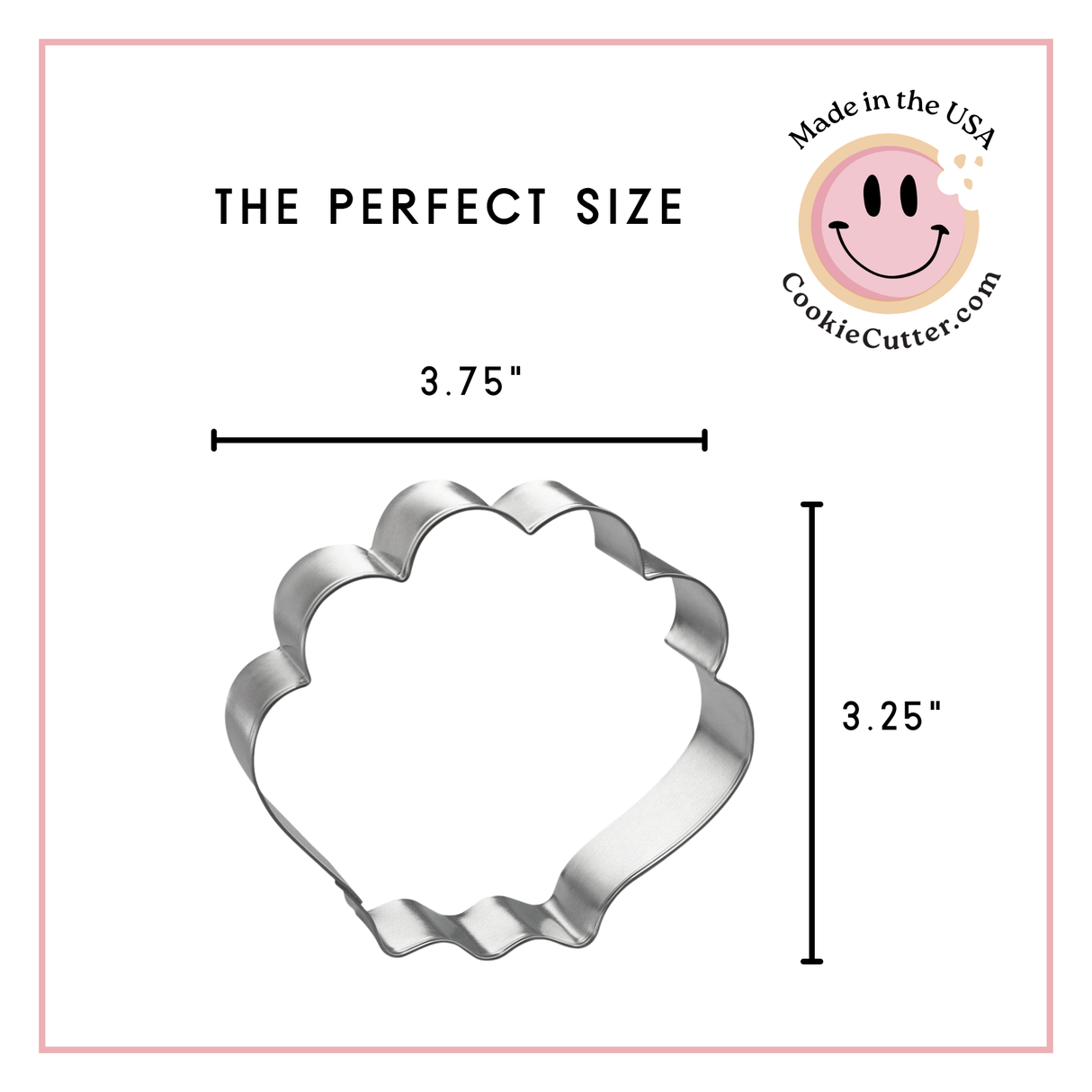 Seashell Cookie Cutter 3.5 in B1538