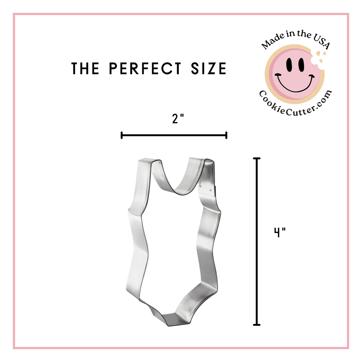 One Piece Swimming Suit Cookie Cutter 4 in B1548